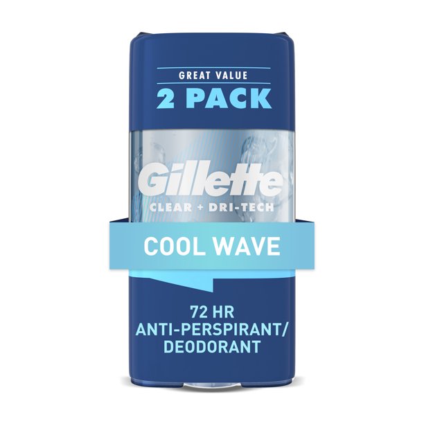 Clear Gel Cool Wave Endurance Antiperspirant Deo for Men by Gillette